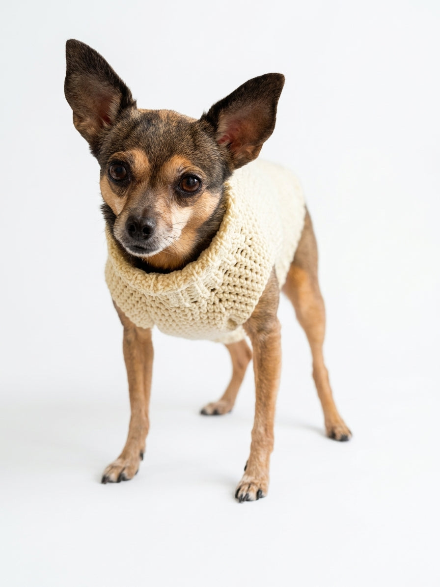 Pull Chien Beige 🦴 | Pull Tricoté Doux & Chaud | Milati Paris