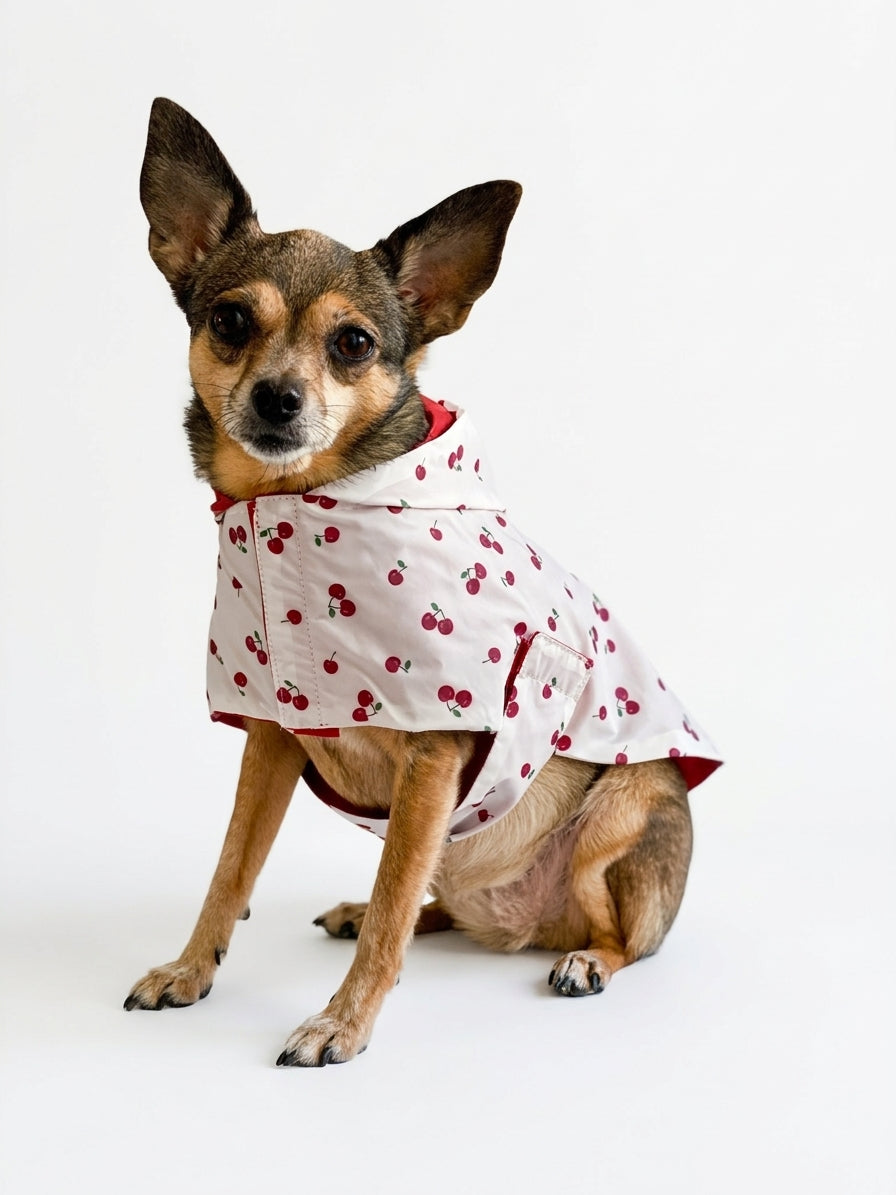 Imperméable Réversible Fleurs Rose pour Chien 🌸 | Manteau Pluie Imperméable | Milati Paris