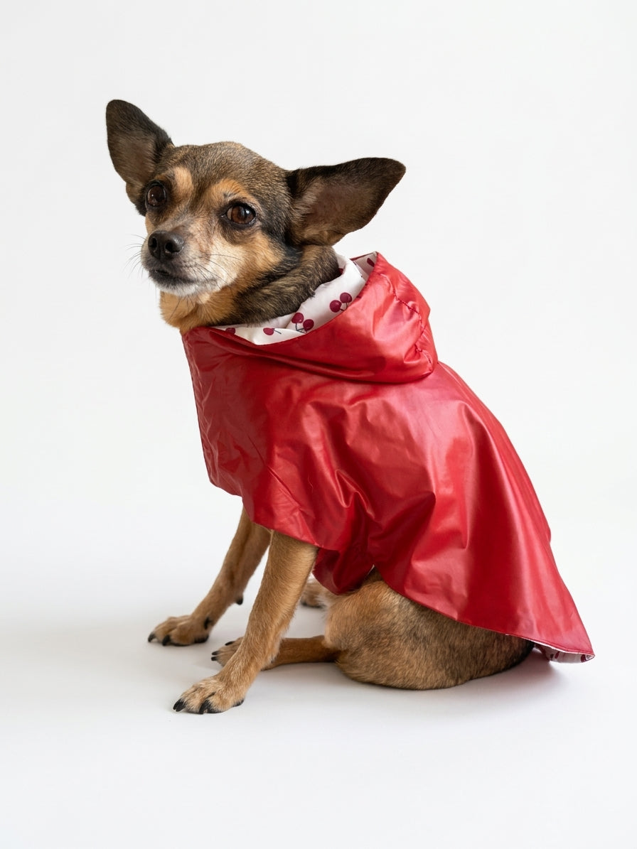 Imperméable Réversible Fleurs Rose pour Chien 🌸 | Manteau Pluie Imperméable | Milati Paris