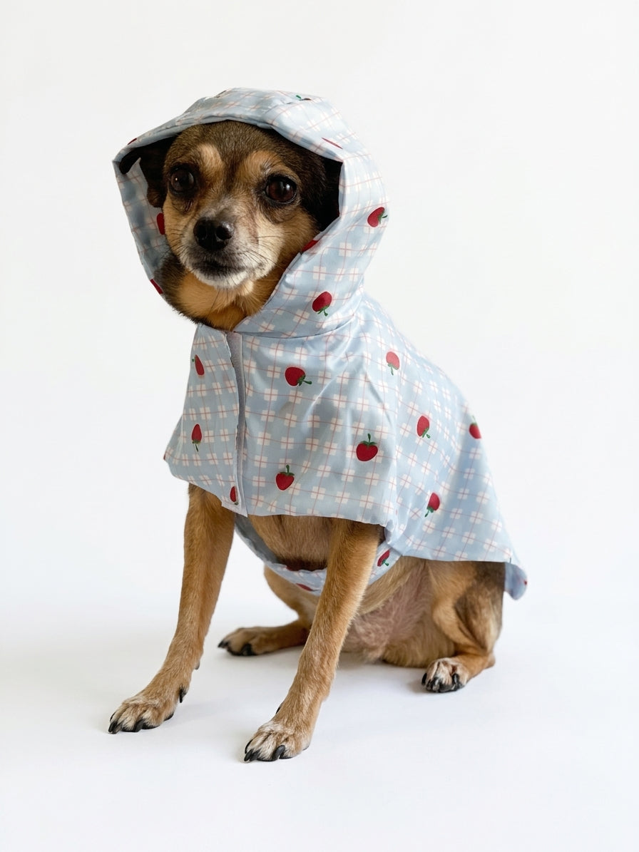 Imperméable Réversible Cœurs pour Chien 🌧️ | Manteau Pluie Imperméable | Milati Paris