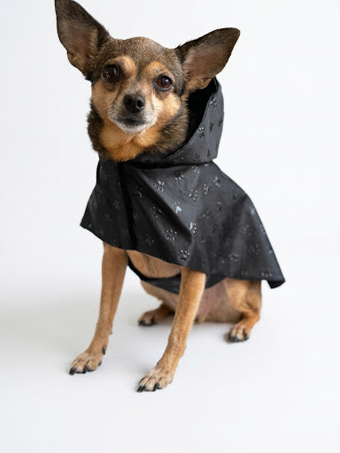 Imperméable Noir Uni pour Chien 🖤 | Manteau Pluie Léger & Imperméable | Milati Paris