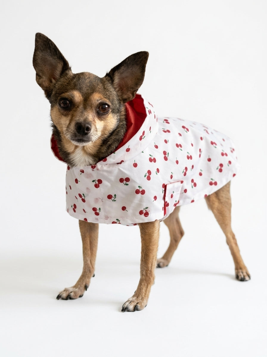 Imperméable Réversible Fleurs Rose pour Chien 🌸 | Manteau Pluie Imperméable | Milati Paris