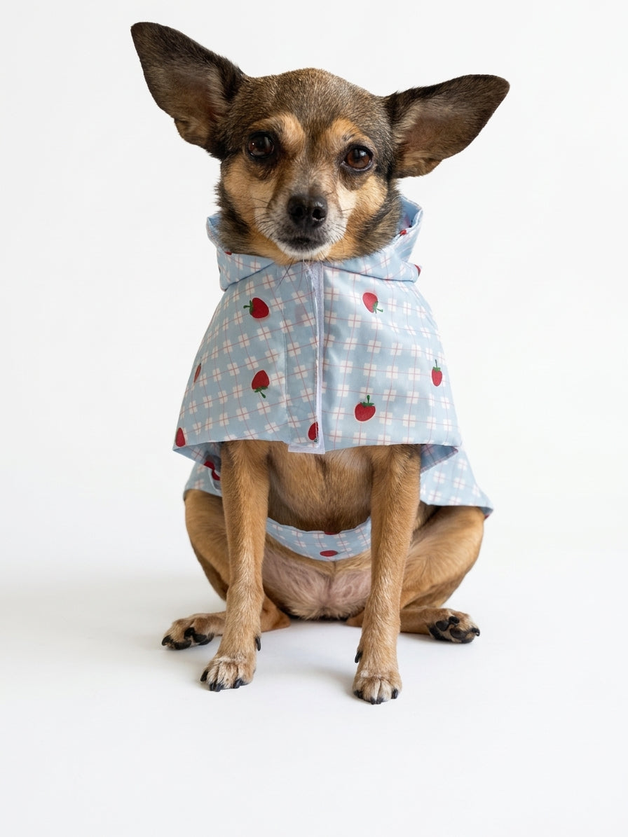 Imperméable Réversible Cœurs pour Chien 🌧️ | Manteau Pluie Imperméable | Milati Paris