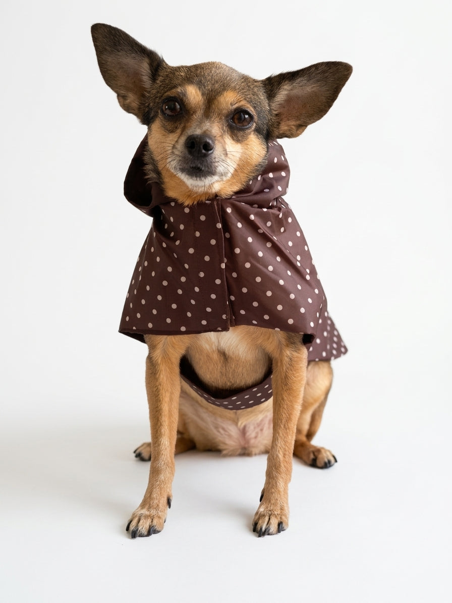 Imperméable Polka Dot Bordeaux pour Chien 🐾 | Manteau Pluie Imperméable | Milati Paris